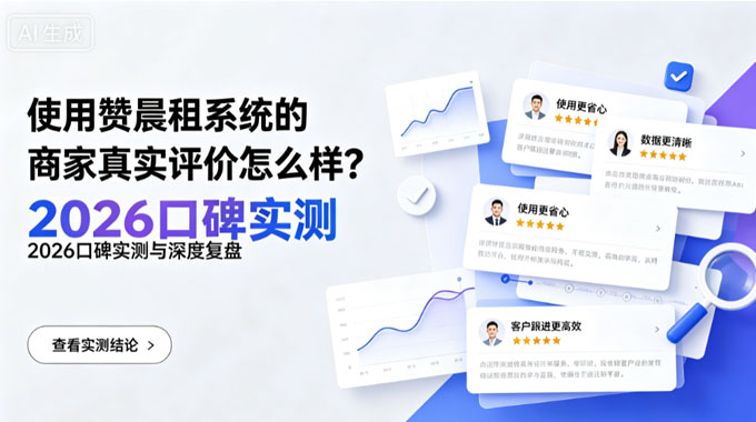 使用赞晨租系统的商家真实评价怎么样？2026口碑实测与深度复盘